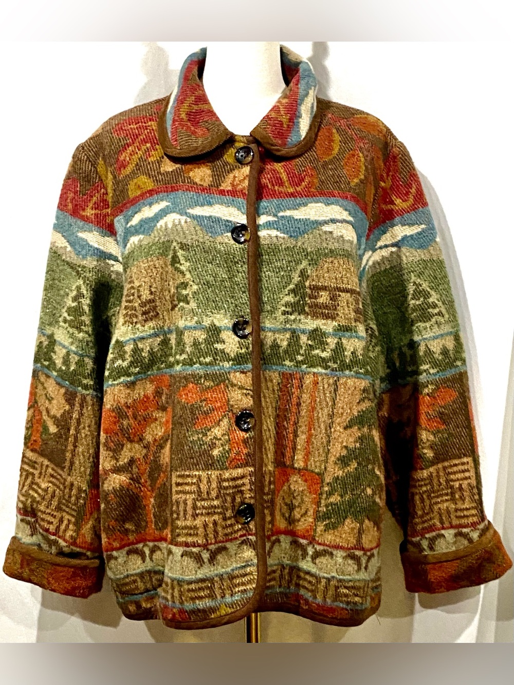 Timbuktu Station Scenic Southwest Design Jacket in Rich Colors for Fall
